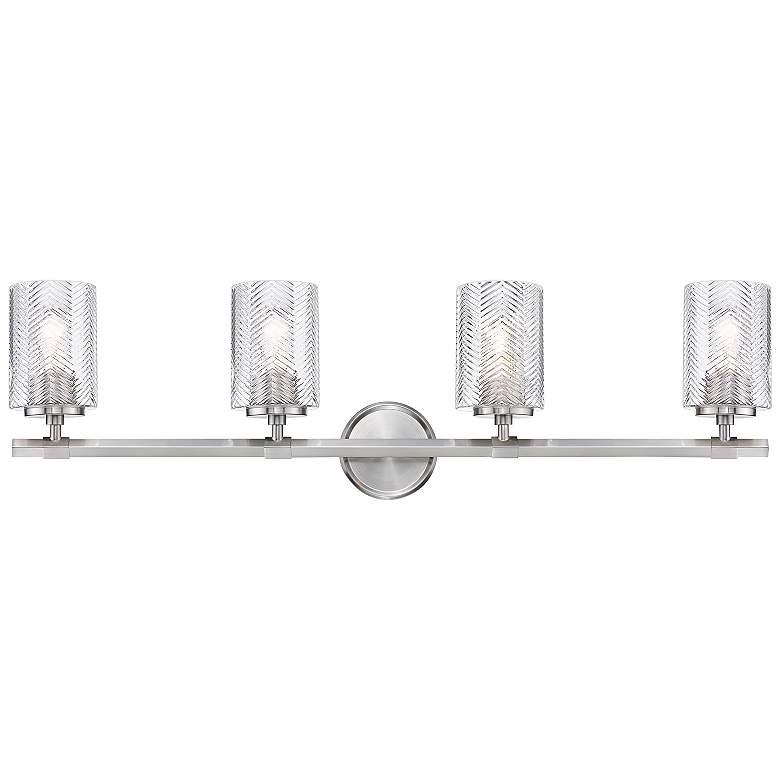 Image 5 Dover Street 33 inch Wide Brushed Nickel 4-Light Bath Light more views