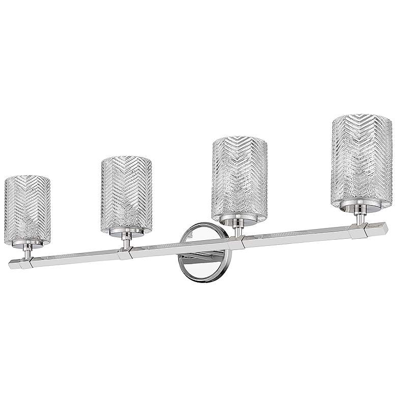 Image 4 Dover Street 33 inch Wide Polished Nickel 4-Light Bath Light more views