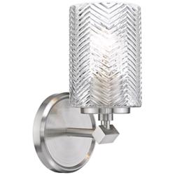 Dover Street 9 1/2&quot; High Brushed Nickel Wall Sconce