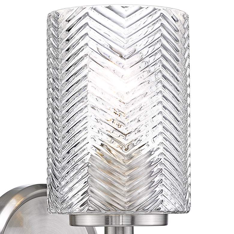 Image 3 Dover Street 9 1/2" High Brushed Nickel Wall Sconce more views