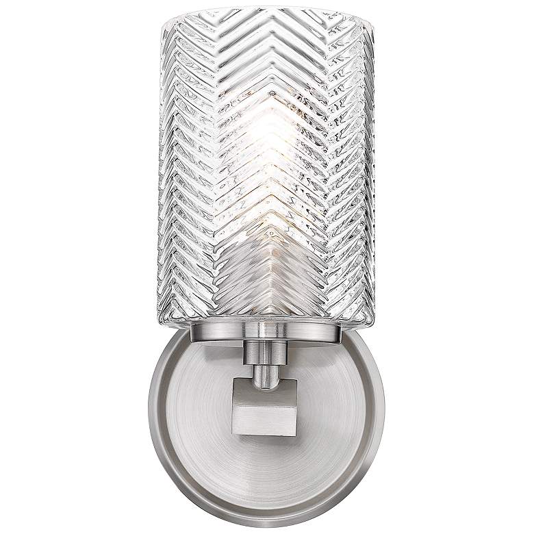 Image 4 Dover Street 9 1/2" High Brushed Nickel Wall Sconce more views