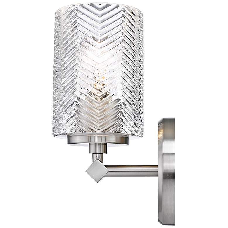 Image 5 Dover Street 9 1/2" High Brushed Nickel Wall Sconce more views