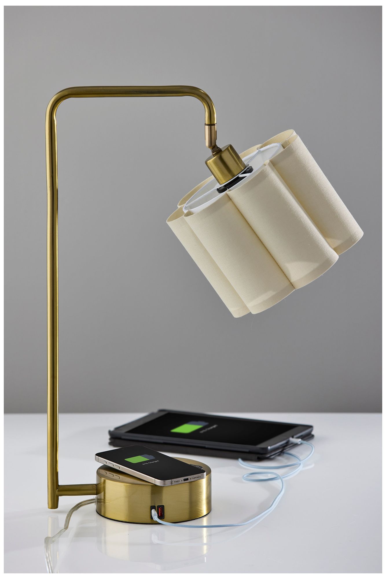 Dover Supercharger Desk Lamp- Antique Brass