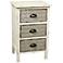 Dover Weathered Cream 3-Drawer Accent Cabinet