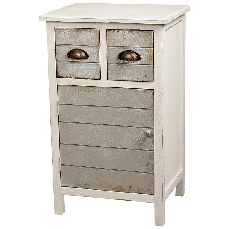 Image 1 Dover White and Graywash Accent Cabinet