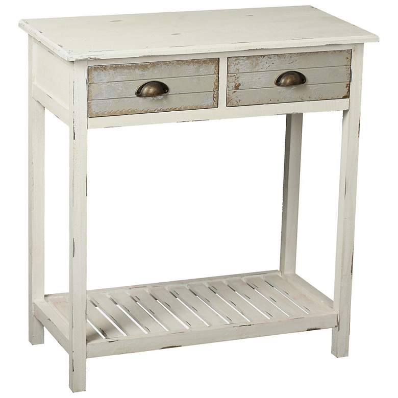 Image 1 Dover White and Graywash Console Table