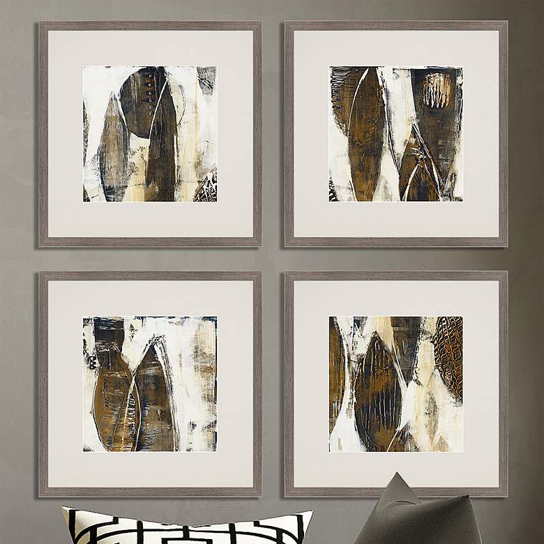 Image 1 Down to Earth 20" Square 4-Piece Giclee Framed Wall Art Set