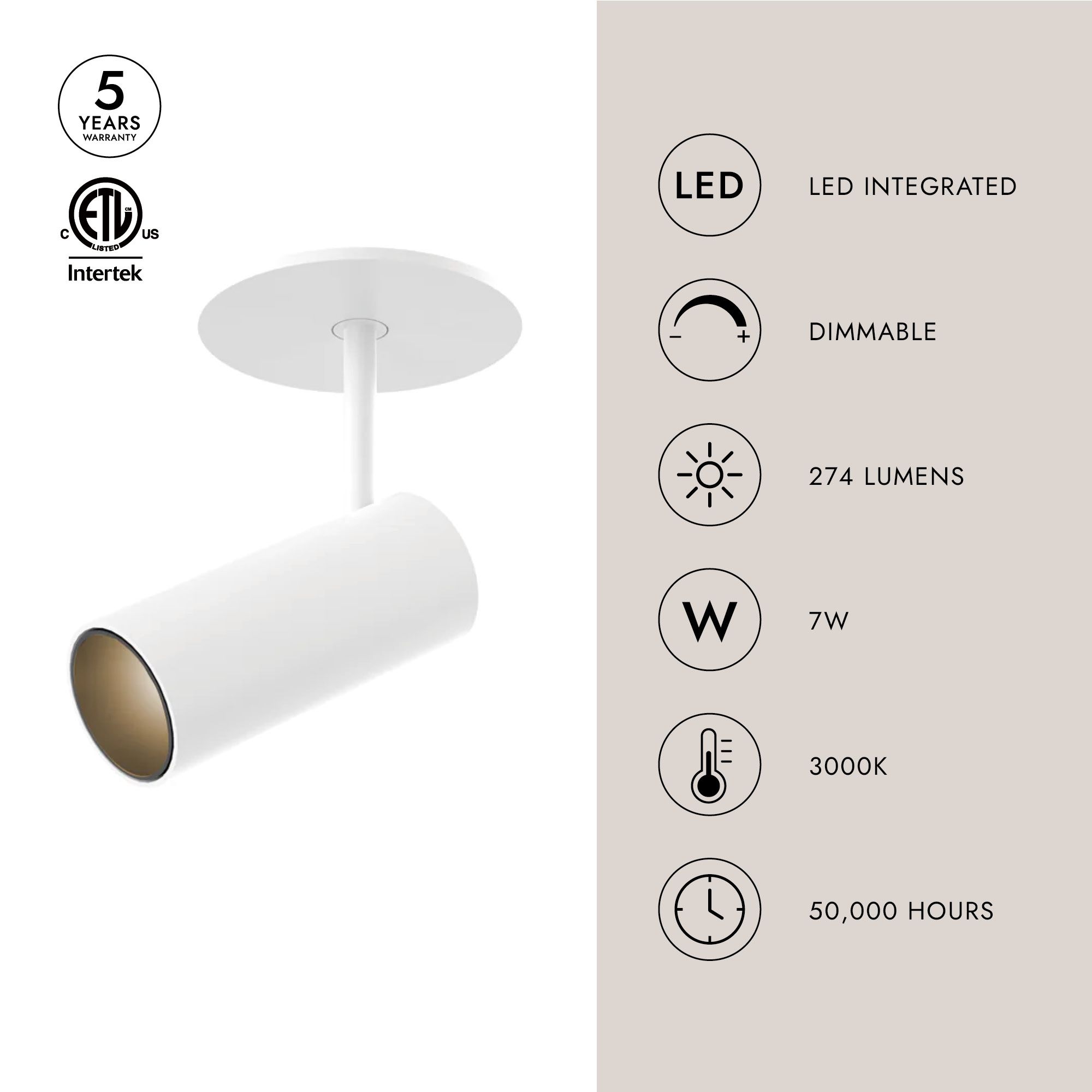 Image 4 Downey 2 1/2" Wide White LED Ceiling Light more views
