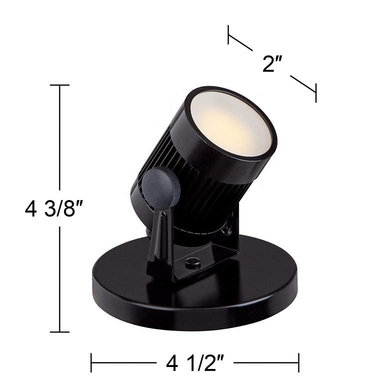 Downey 2 3/4 inch High LED Mini-Uplight in Black Set of Two more views