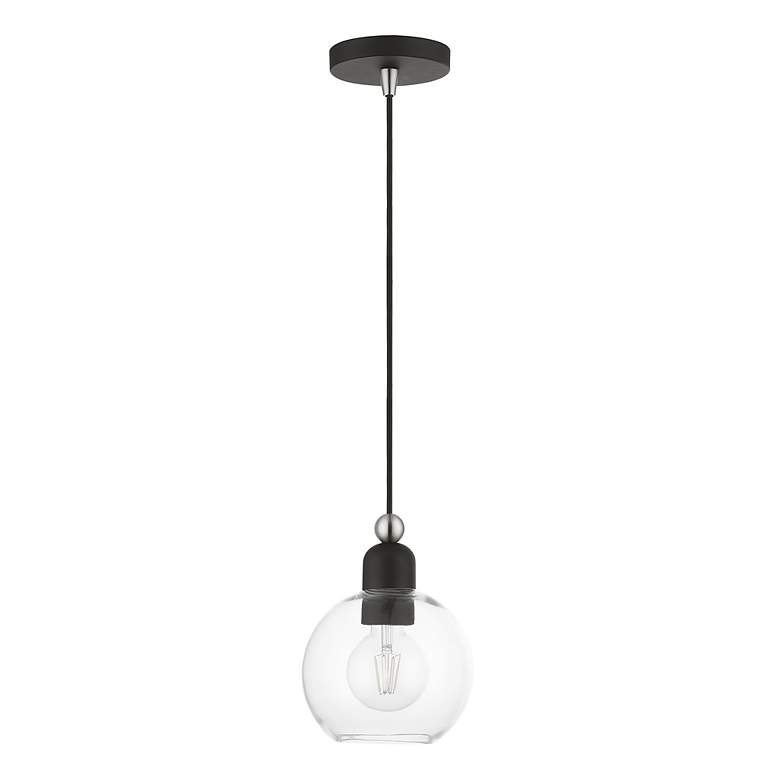 Image 3 Downtown 1 Light Black Sphere Mini Pendant more views