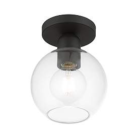 Image5 of Downtown 1 Light Black Sphere Semi-Flush more views