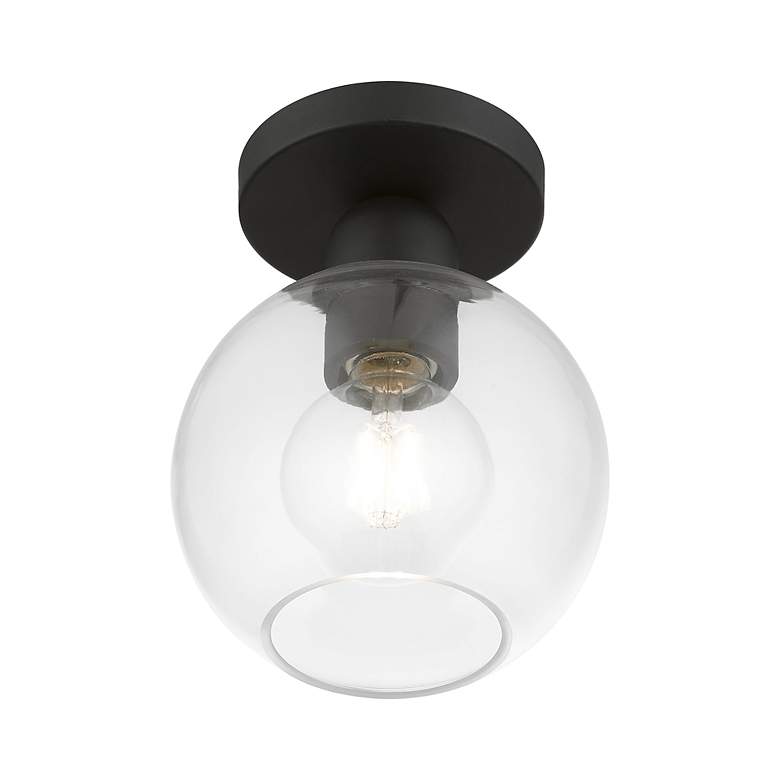 Image 6 Downtown 1 Light Black Sphere Semi-Flush more views