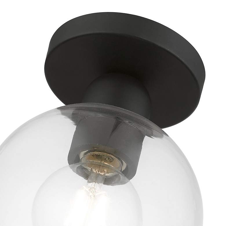 Image 7 Downtown 1 Light Black Sphere Semi-Flush more views