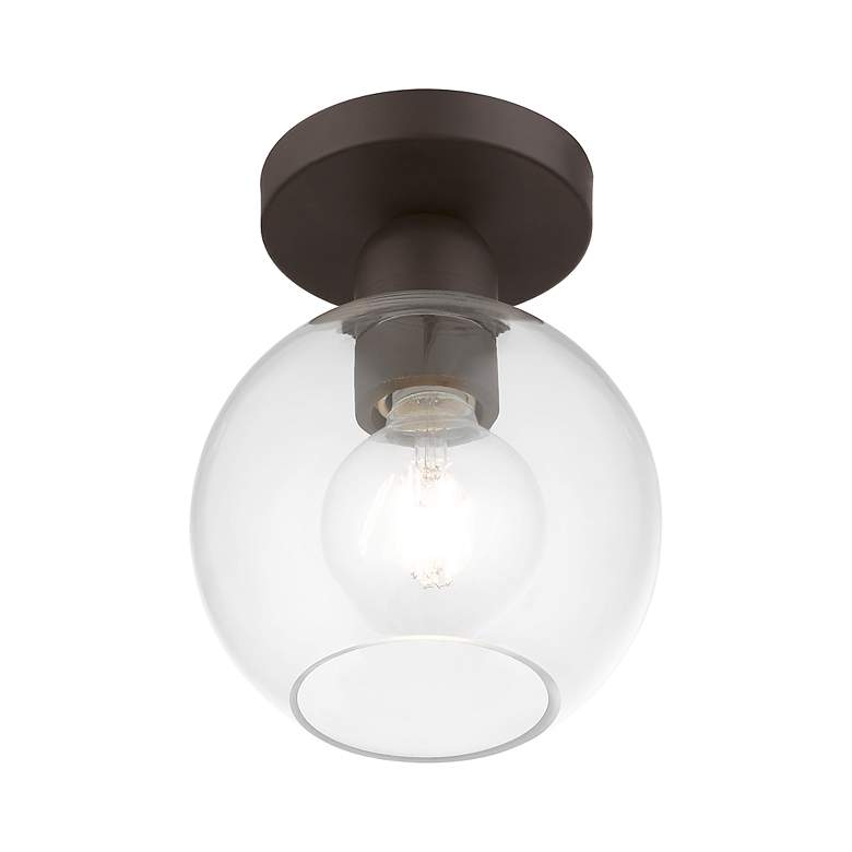 Image 6 Downtown 1 Light Bronze Sphere Semi-Flush more views