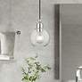 1_Downtown 1 Light Brushed Nickel Sphere Mini Pendant
