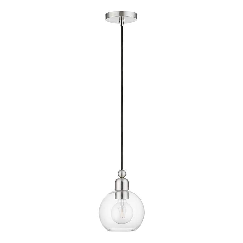 Image 3 Downtown 1 Light Brushed Nickel Sphere Mini Pendant more views