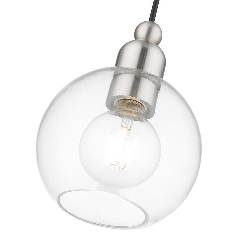 Image 7 Downtown 1 Light Brushed Nickel Sphere Mini Pendant more views