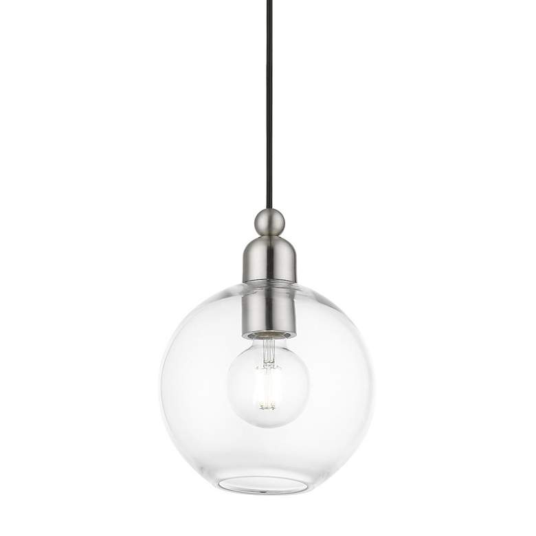 Image 5 Downtown 1 Light Brushed Nickel Sphere Pendant more views