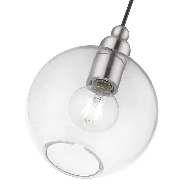 Image 7 Downtown 1 Light Brushed Nickel Sphere Pendant more views