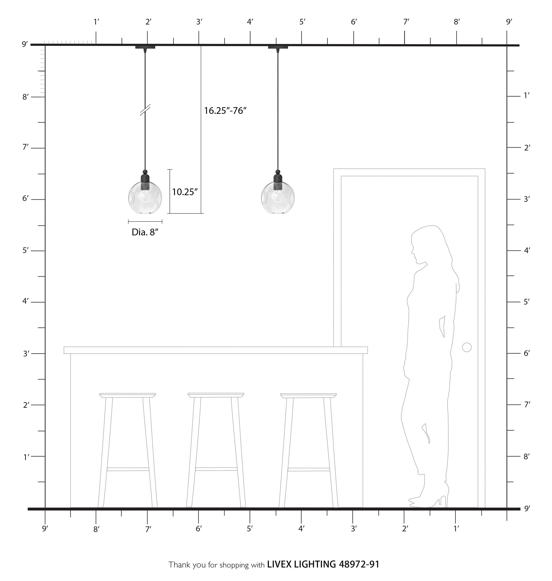 Downtown 1 Light Brushed Nickel Sphere Pendant