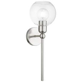 Image1 of Downtown 1 Light Brushed Nickel Sphere Single Sconce