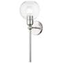 2_Downtown 1 Light Brushed Nickel Sphere Single Sconce