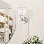 Thumbnail1 of Downtown 1 Light Brushed Nickel Sphere Single Sconce