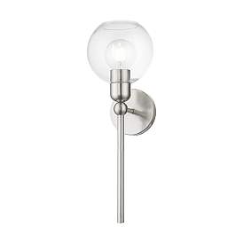 Image5 of Downtown 1 Light Brushed Nickel Sphere Single Sconce more views