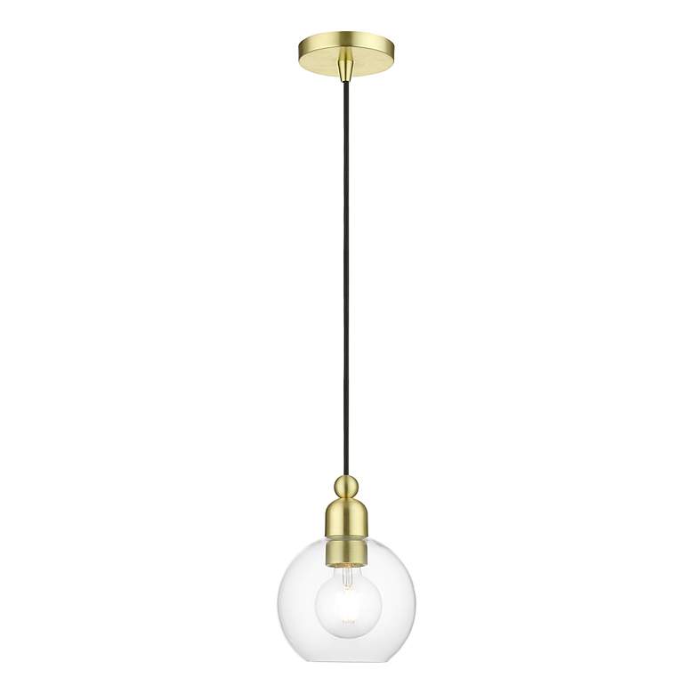 Image 4 Downtown 1 Light Satin Brass Sphere Mini Pendant more views