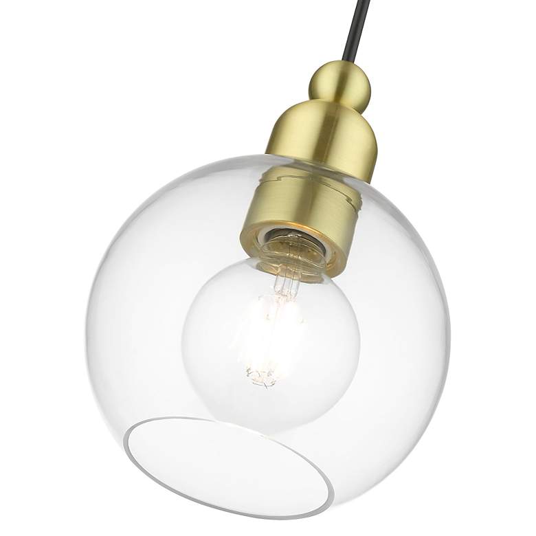 Image 7 Downtown 1 Light Satin Brass Sphere Mini Pendant more views