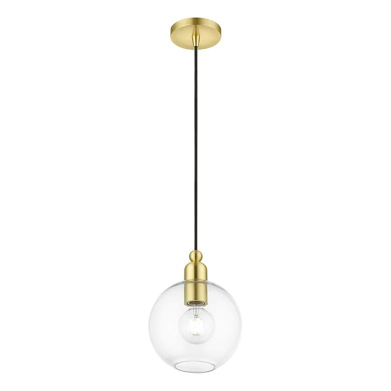 Image 7 Downtown 1 Light Satin Brass Sphere Pendant more views
