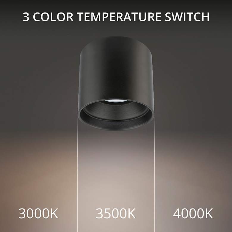 Image 3 Downtown 4.5"H x 5"W 1-Light Flush Mount in Black more views