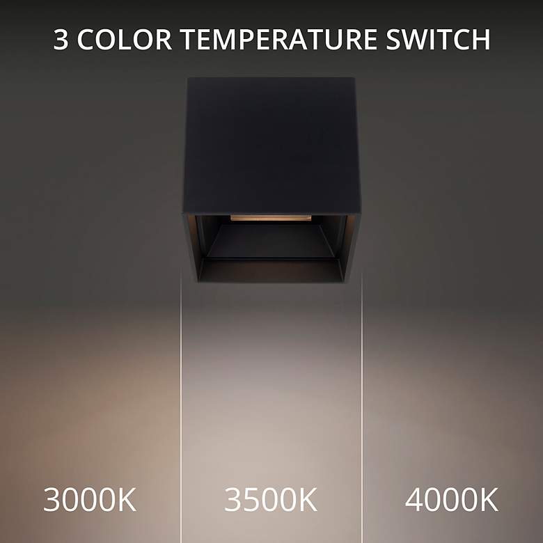 Image 3 Downtown 4.5"H x 5"W 1-Light Flush Mount in Black more views