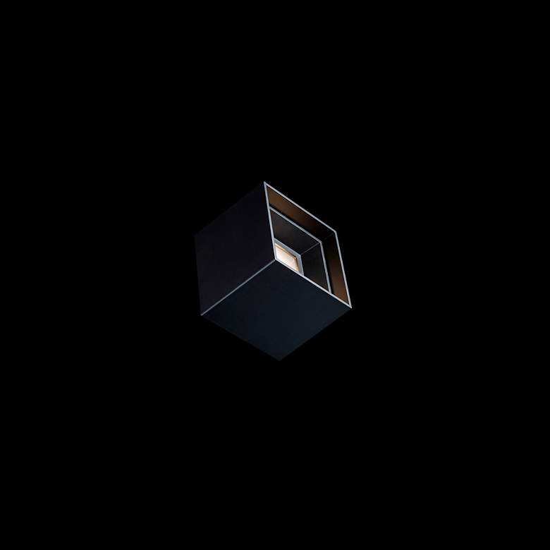 Image 2 Downtown 4.5"H x 5"W 1-Light Flush Mount in Black more views