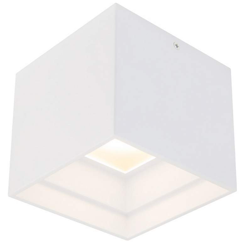Image 1 Downtown 4.5 inchH x 5 inchW 1-Light Flush Mount in White