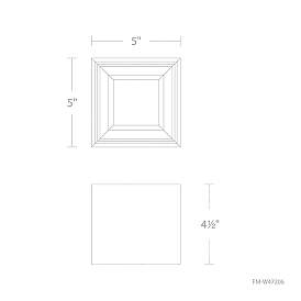 Image5 of Downtown 4.5"H x 5"W 1-Light Flush Mount in White more views