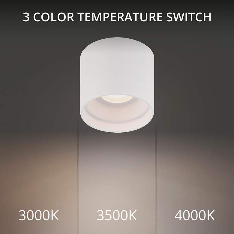 Image 4 Downtown 4.5"H x 5"W 1-Light Flush Mount in White more views