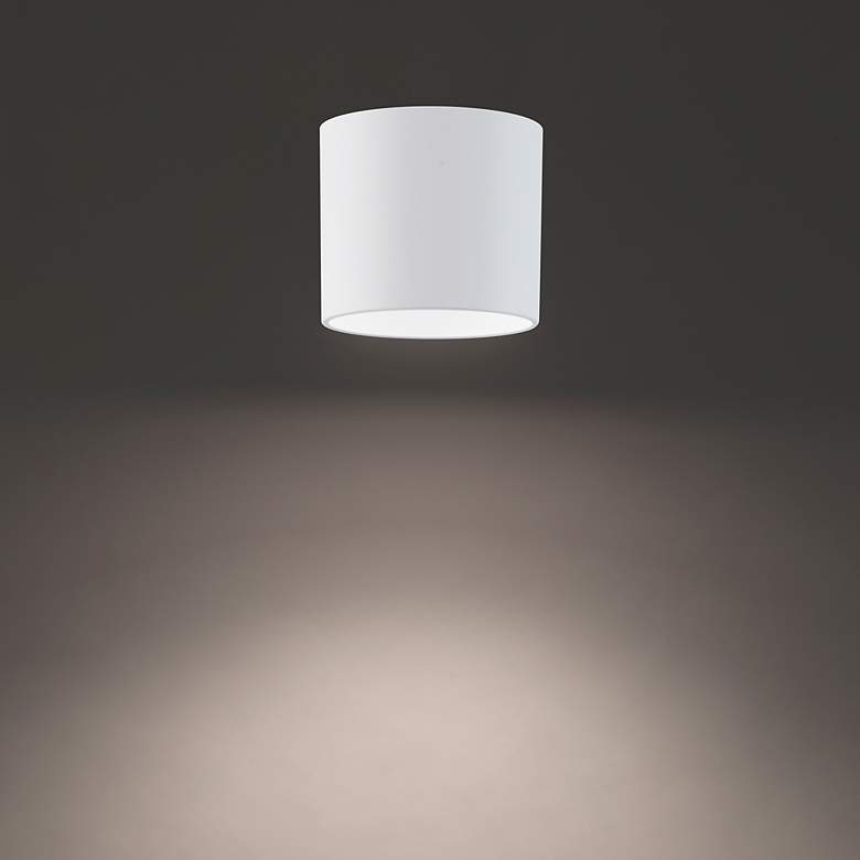 Image 2 Downtown 4.5"H x 5"W 1-Light Flush Mount in White more views
