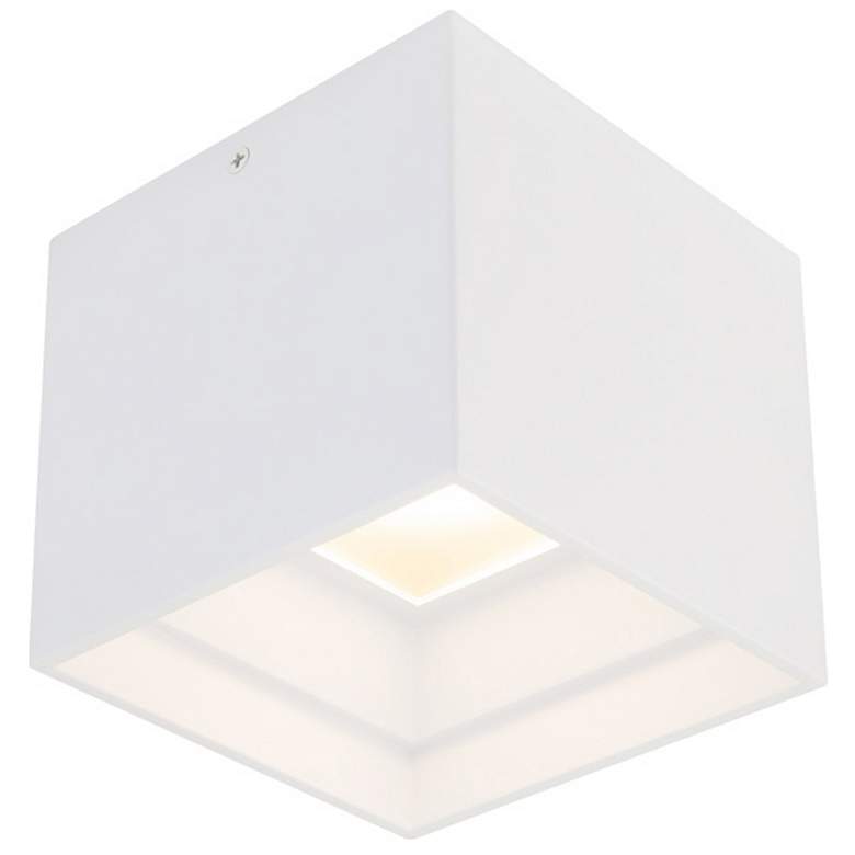 Image 1 Downtown 4.5"H x 5"W 1-Light Flush Mount in White