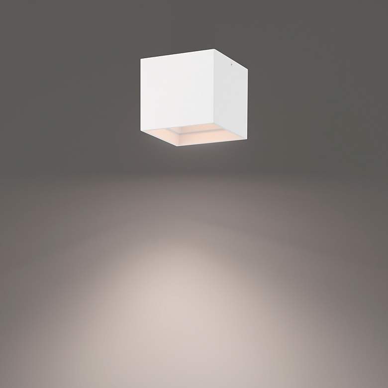 Image 2 Downtown 4.5"H x 5"W 1-Light Flush Mount in White more views