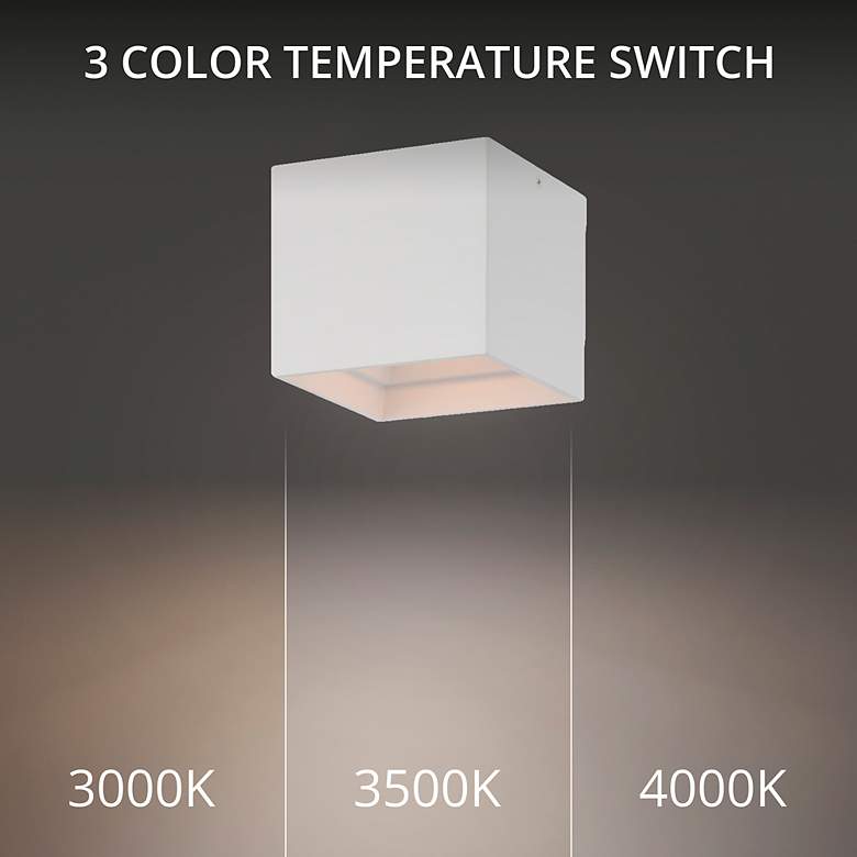 Image 4 Downtown 4.5"H x 5"W 1-Light Flush Mount in White more views