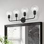Thumbnail1 of Downtown 4 Light Black Large Sphere Vanity Sconce