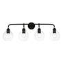 Thumbnail4 of Downtown 4 Light Black Large Sphere Vanity Sconce more views