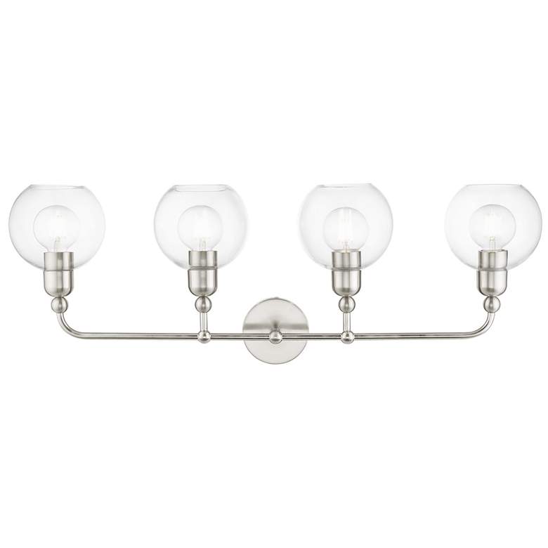 Image 1 Downtown 4 Light Brushed Nickel Large Sphere Vanity Sconce