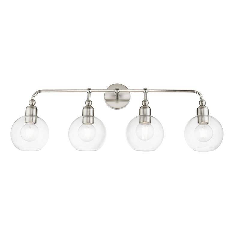 Image 4 Downtown 4 Light Brushed Nickel Large Sphere Vanity Sconce more views