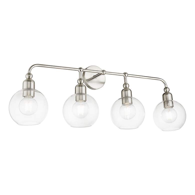 Image 6 Downtown 4 Light Brushed Nickel Large Sphere Vanity Sconce more views