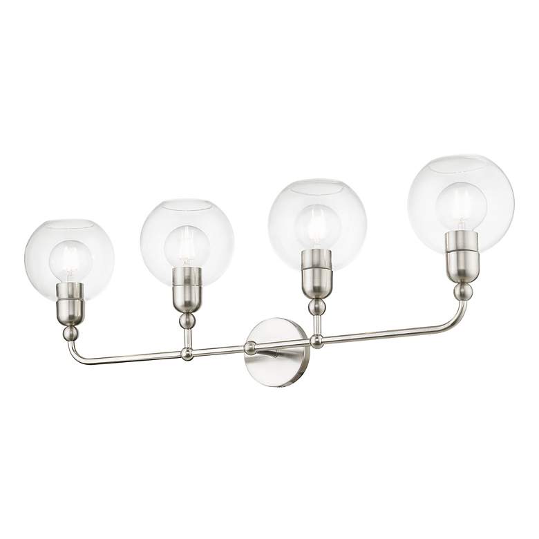 Image 7 Downtown 4 Light Brushed Nickel Large Sphere Vanity Sconce more views