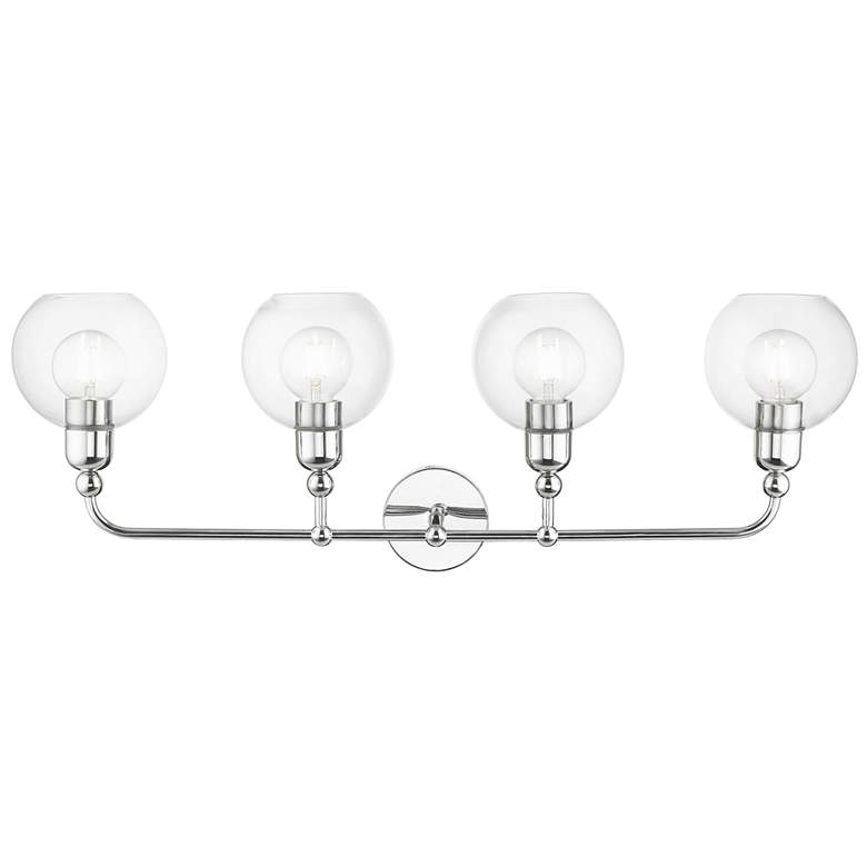 Image 1 Downtown 4 Light Polished Chrome Large Sphere Vanity Sconce