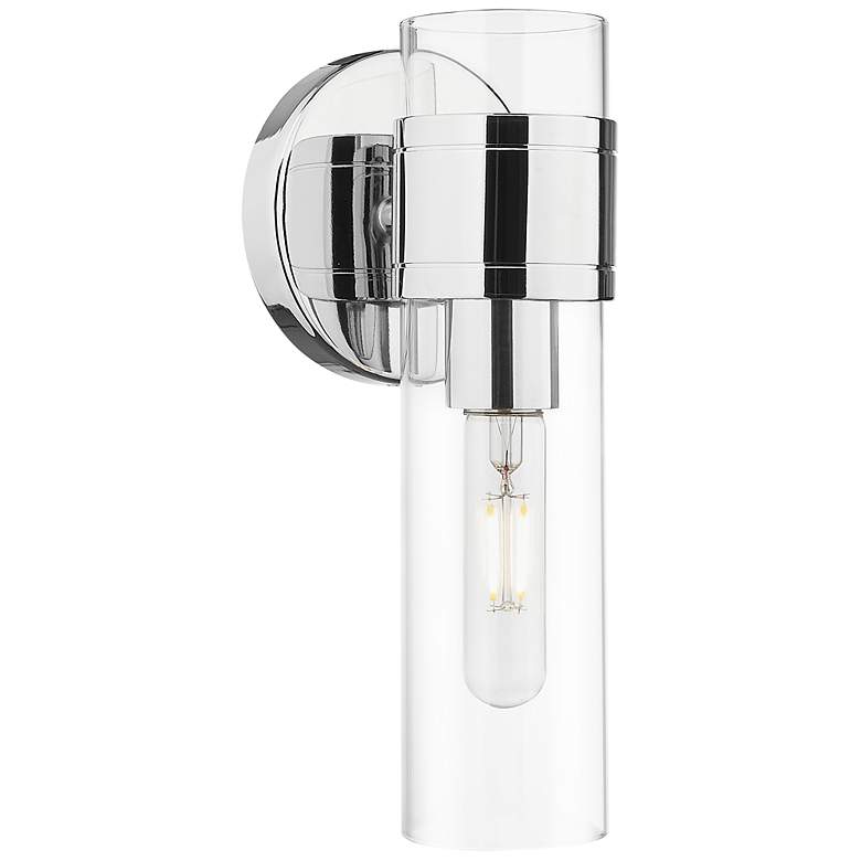Image 3 Downtown Arden 11 "H Polished Chrome Wall Sconce w/ Clear Shade more views