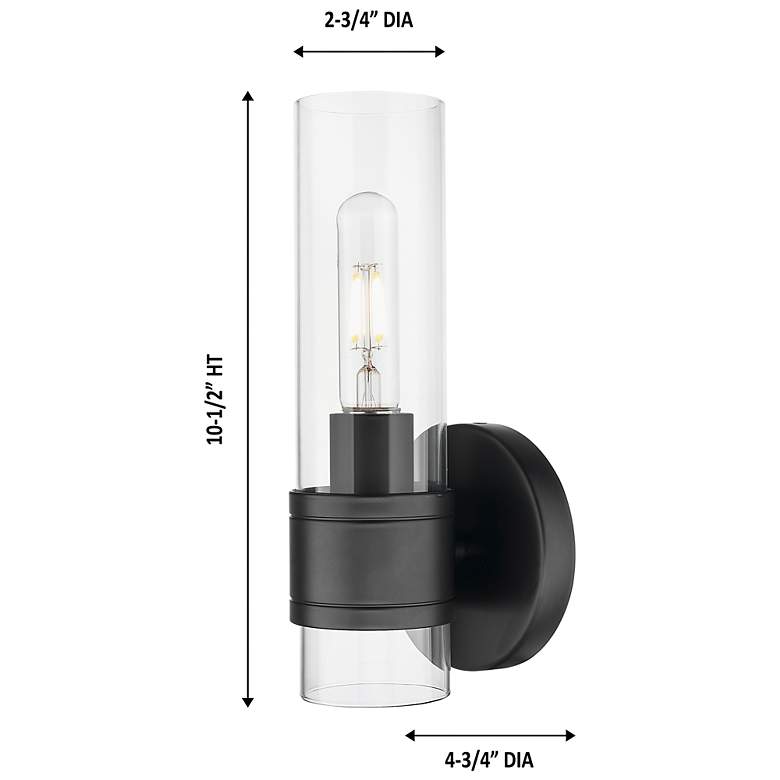 Image 5 Downtown Arden 11 "H Polished Chrome Wall Sconce w/ Clear Shade more views